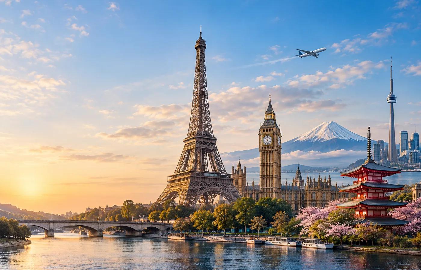 Destinos del mundo: París, Londres, Japón y Canadá